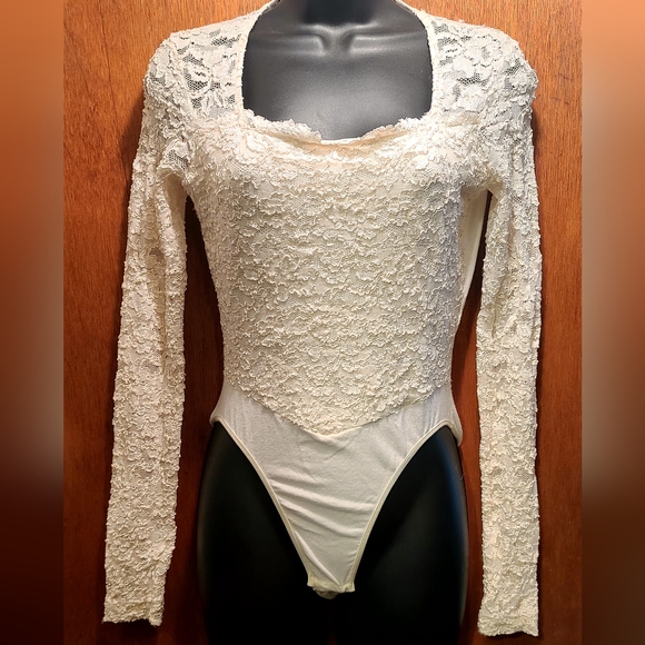 Body Drama Lingerie ivory stretch lace body suit szL - Picture 3 of 12